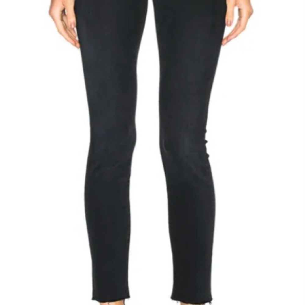 MOTHER Black Ankle Cropped Jeans Sleek Fit